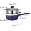 2 Layers 1.6L Electric Mini Non-stick skillet Cooking pot Rice Cooker MultiCookers Portable Food Steamer & 7 Gifts