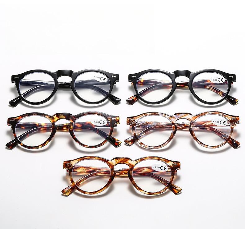 Men'S And Women'S Fashionable New Anti-Blue Light Reading Glasses Fashionable And Sophisticated Round Frame Reading Glasses