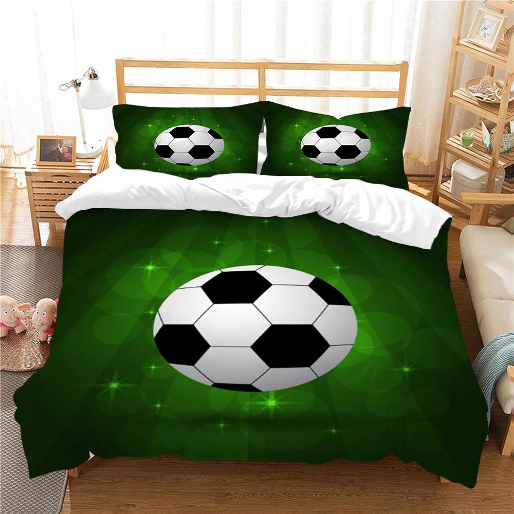Heißer Verkauf Bettbezug Sets 3D Gedruckt Bett Set Fußball Heimtextilien Highend Polyester Quilt Abdeckung Kinder Einzigen Größe Bettdecke