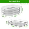 For 2Pcs Deli Meat Container With Lid for Fridge Stackable Bacon Container Clear Food Storage Box with Lid Meal Prep Container F
