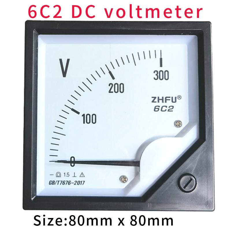 6C2 Pointer Type DC Voltmeter 1000V 1500V 600V Panel Analog Voltmeter Voltage Meter Electric Meters