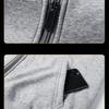 Autumn Winter Trendy Men's Fleece-Lined Thickened Sports Hoodie Plus Size Loose Casual Cardigan Jacket