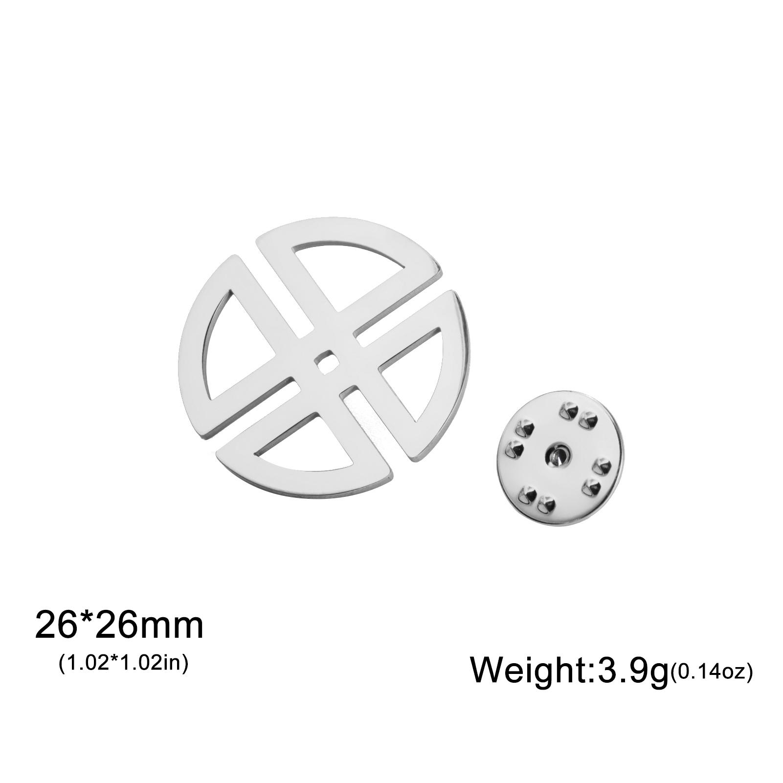 Viking Compass Rune Brooch Trinity Knot Brooch Witch Knot Norse Vegvisir Symbol Brooch For Men Irish Celtic Lucky Amulet Jewelry