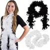 DIY 2 Yards Natural Fluffy White Turkey Feathers Marabou Boa for Wedding Carnival Party Shawl/Scarf Sewing Decor Crafts Accessories