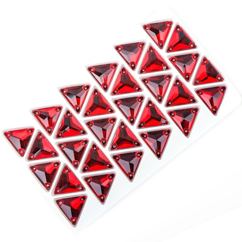 5Pcs High Quality Triangle Color Ab Flat Button Hand Sewn Diamond Glass Crystal Button Clothing Accessories With Diamond Wedding Dress Auxiliary