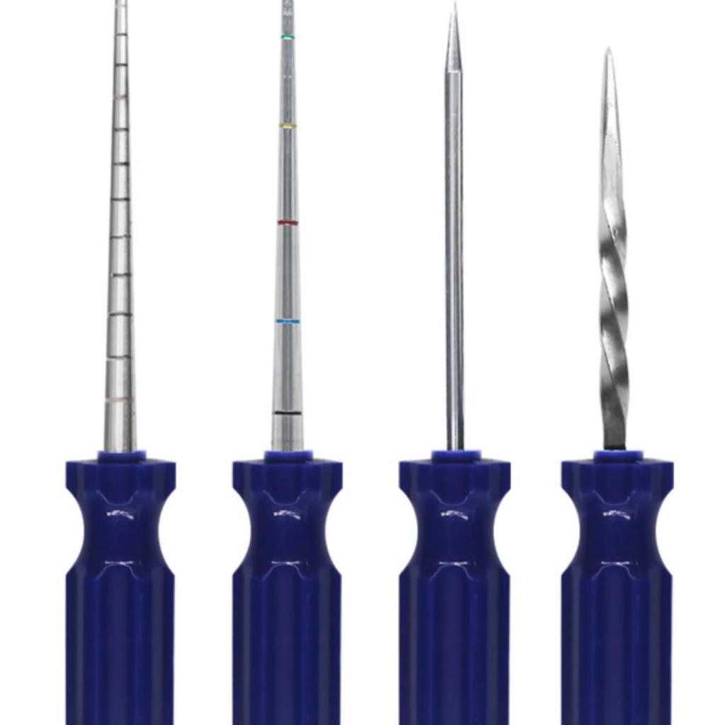 Tire Repair Kit: Spiral Applicator, Wound Detection Probe, Awl, Mushroom Plug Tool