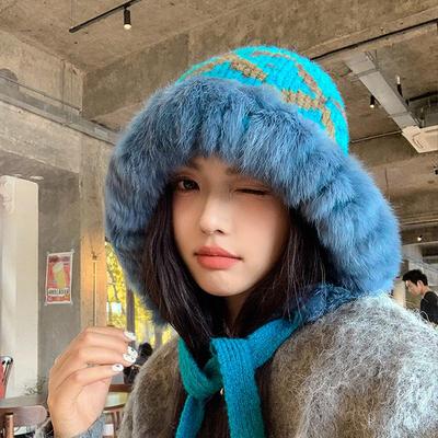 Women's Korean-Style Thick Wool Winter Hat for Large Head Circumference - Cold-Proof, All-Match, Small Face-Enhancing Knit Pullover