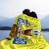 Cartoon Yellow Sponge-Bob Print Warm Blanket For Office Comfort Leisure Camp Travel Multifunctional Universal Blanket Fan Gift