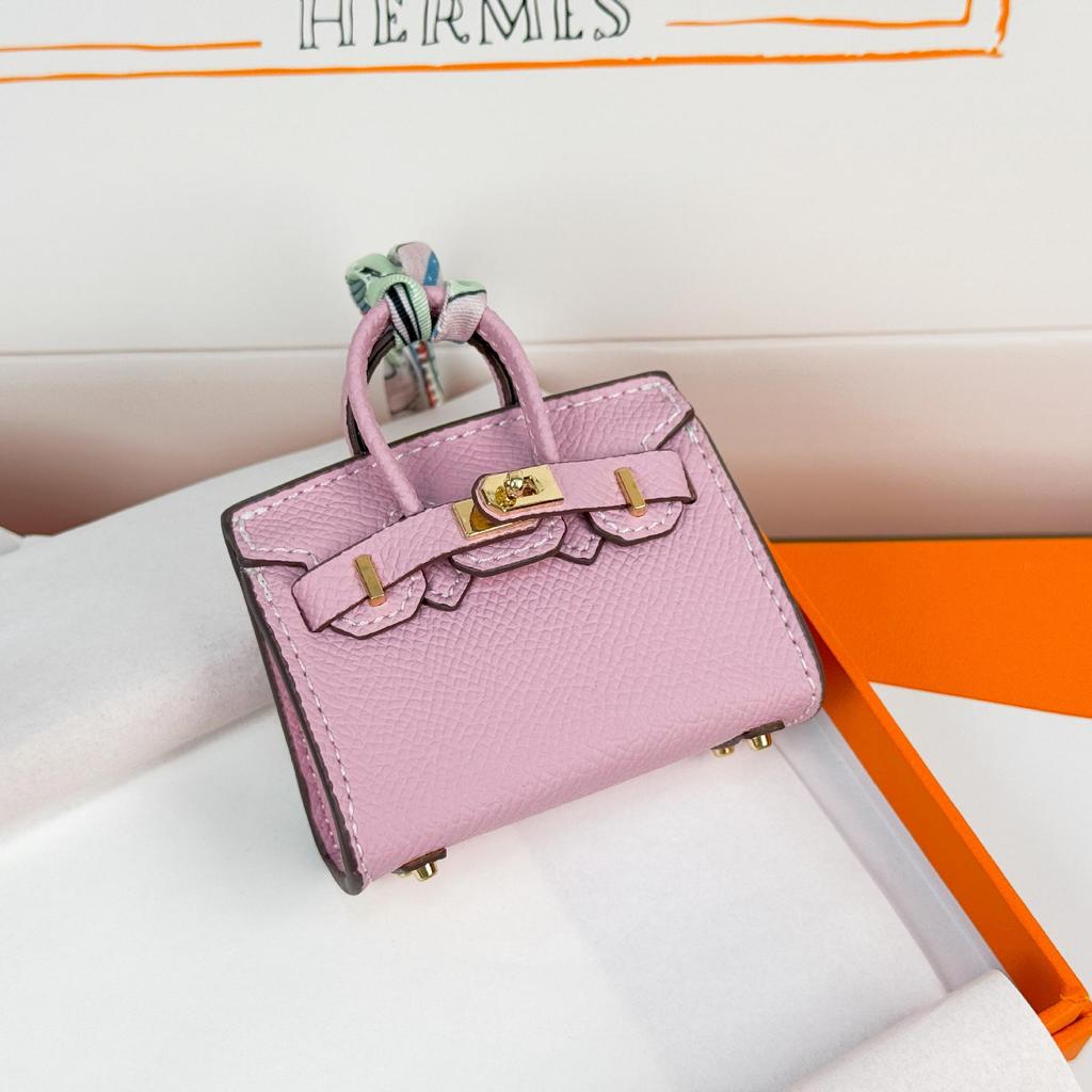 Chic Mini Bag Charm - Cute Earphone Pouch & Coin Purse with Car Keychain Decoration.