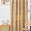 1 ks LOZUJOJU Evropský luxusní zatemňovací zlaté jednobarevné zatemňovací a žakárové průsvitné dvouvrstvé závěsy do ložnice, obývacího pokoje, domácí dekorace