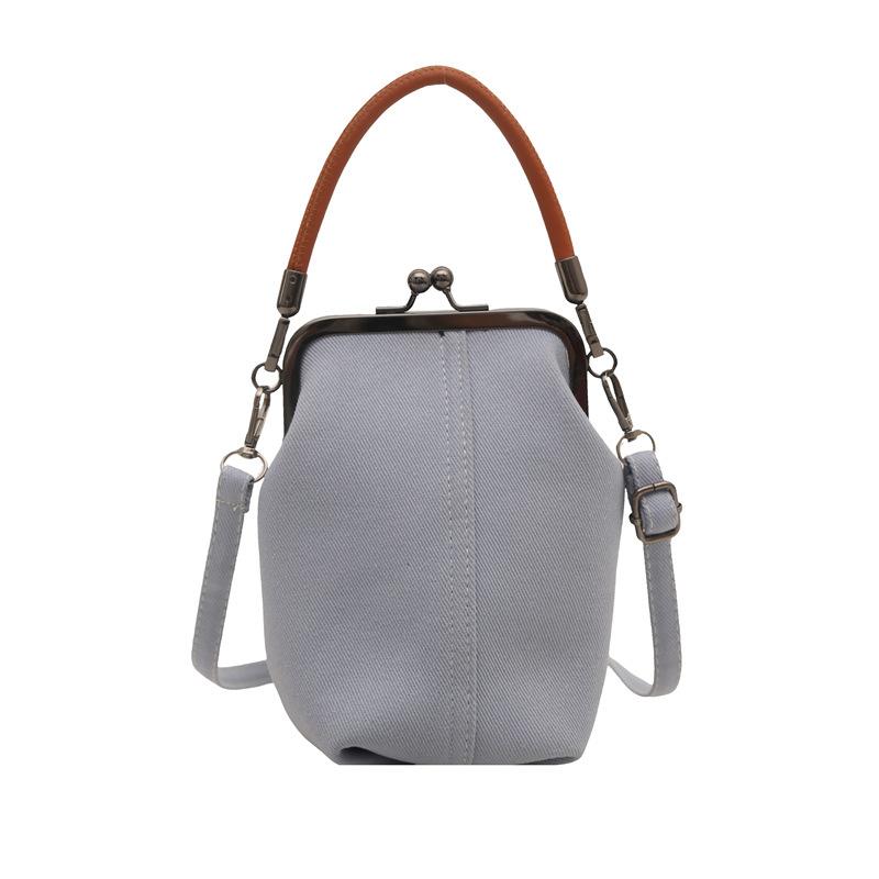 Denim Mobile Phone Bag Messenger Bag New Literary Handbag Versatile Commuter Clip Women's Bag Mobile Phone Bag