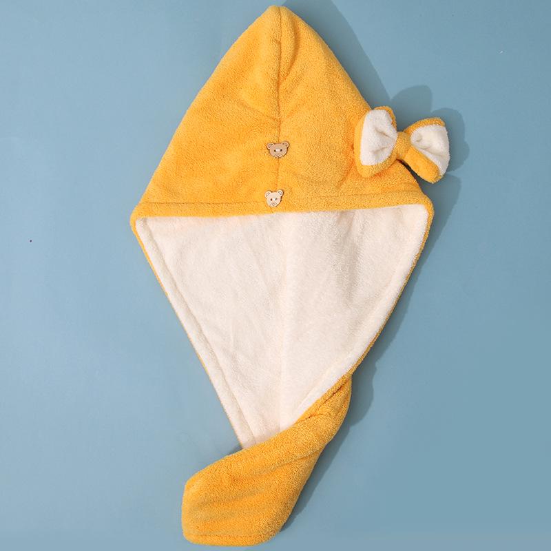 Gorro de Baño para Mujer de Secado Rápido Super Absorbente con Bordado Lindo