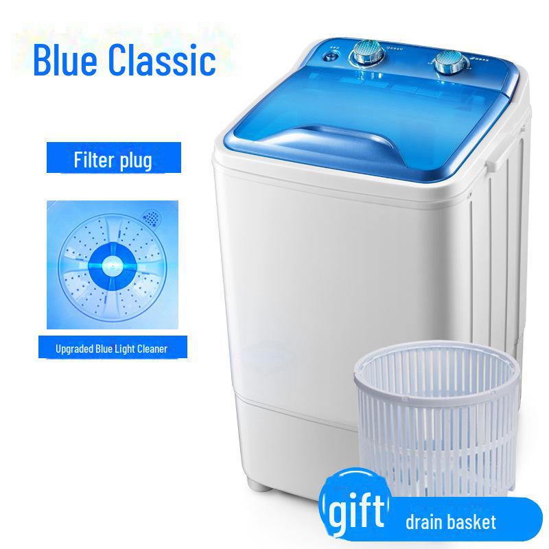 "Large Capacity Semi-Automatic Mini Washing Machine for Dormitory Use"