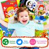 Kreatives Stickerbuch-Spiel Montessori, wiederverwendbar, mehrere Szenarien, Cartoon, DIY-Puzzle, pädagogisches Lernen, klassisches Spielzeug für Kinder