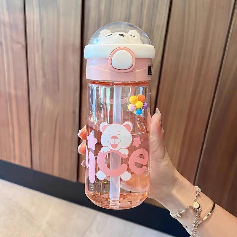 Girl cute primary school student portable anti-drop plastic kettle 550-650ml