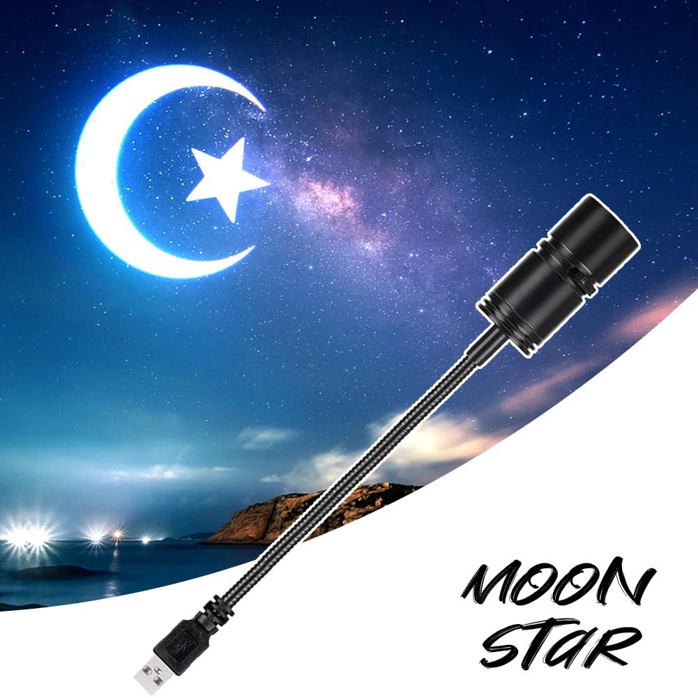 Mini USB Moon Light Projector Led Globe Star Galaxy Lamp Night Lighting for Auto Atmosphere Lighting Car Accessories Interior
