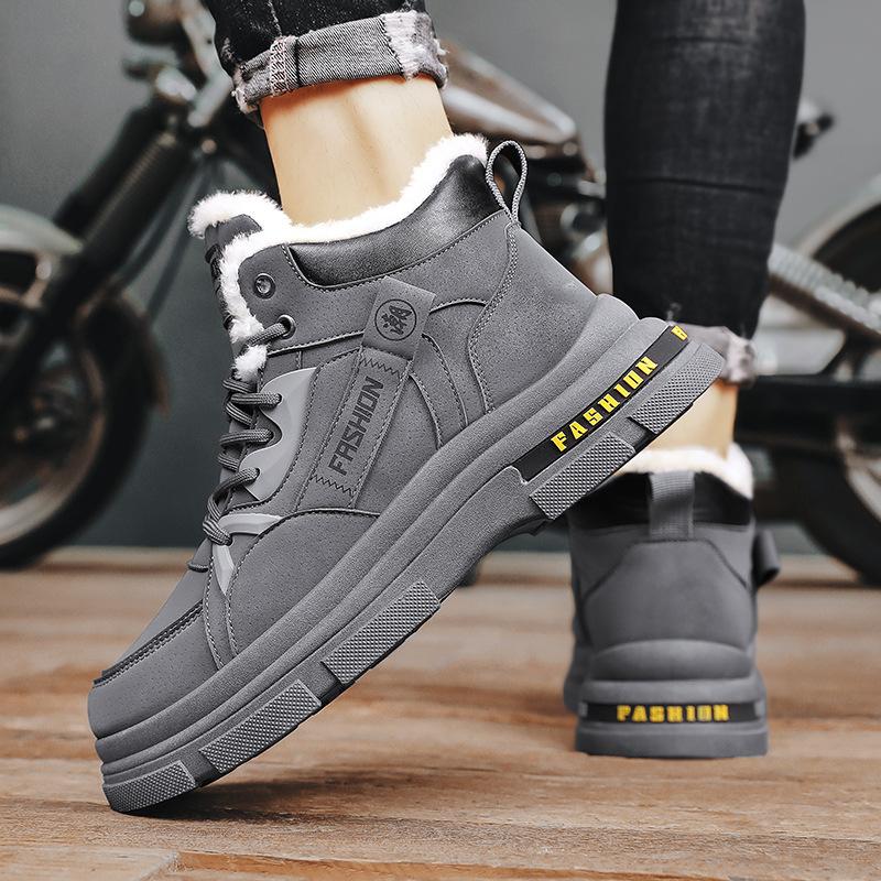 High-top winter new velvet snow cotton shoes waterproof, cold-proof and warm Martin labor insurance short boots