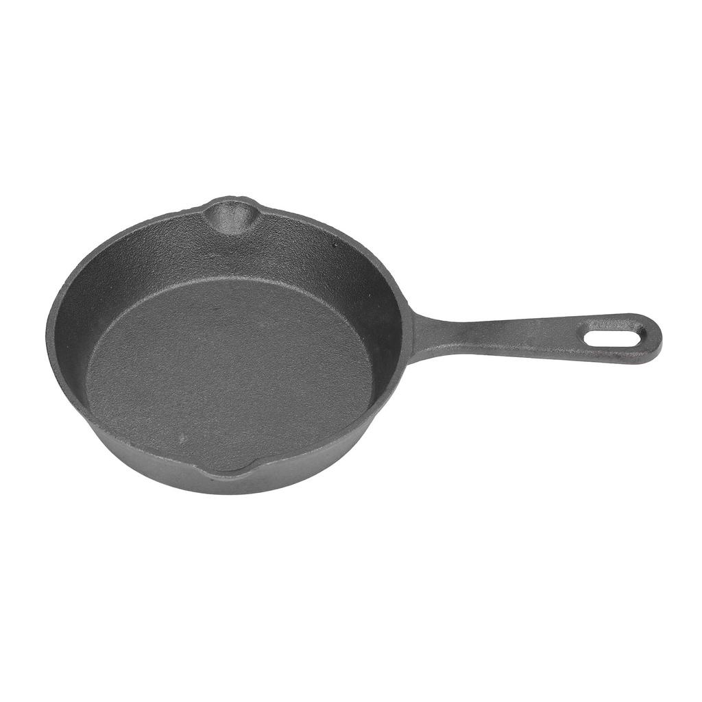 14CM Diameter Cast Iron Mini Frying Pan Flat Bottomed Non Stick Frying Pan for Household Kitchen