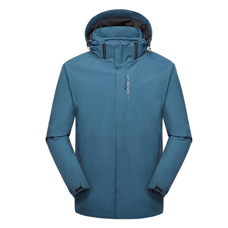 Men's 3-in-1 Detachable Waterproof & Windproof Mountaineering Jacket, Winter Thick Warm Women's Couple Jacket