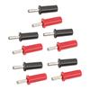 10pcs Banana Plug Red Black 4mm Cross Slot Gold Plated Solder Type Adapters for Speaker Wires