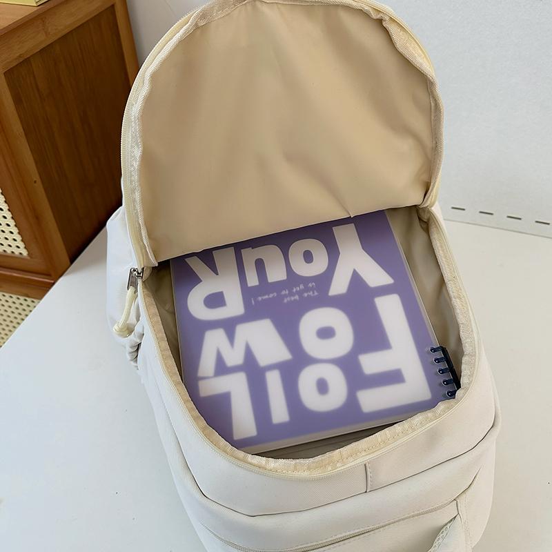 Women's Solid Color Backpack Student Schoolbag Outdoor Small Backpack