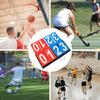 4-Digit Flip Scoreboard, PU Leather Portable Scoring Counter 6.3x14.2 Inch, Foldable Score Keeper for School, Tabletop Games and Daily Entertainment