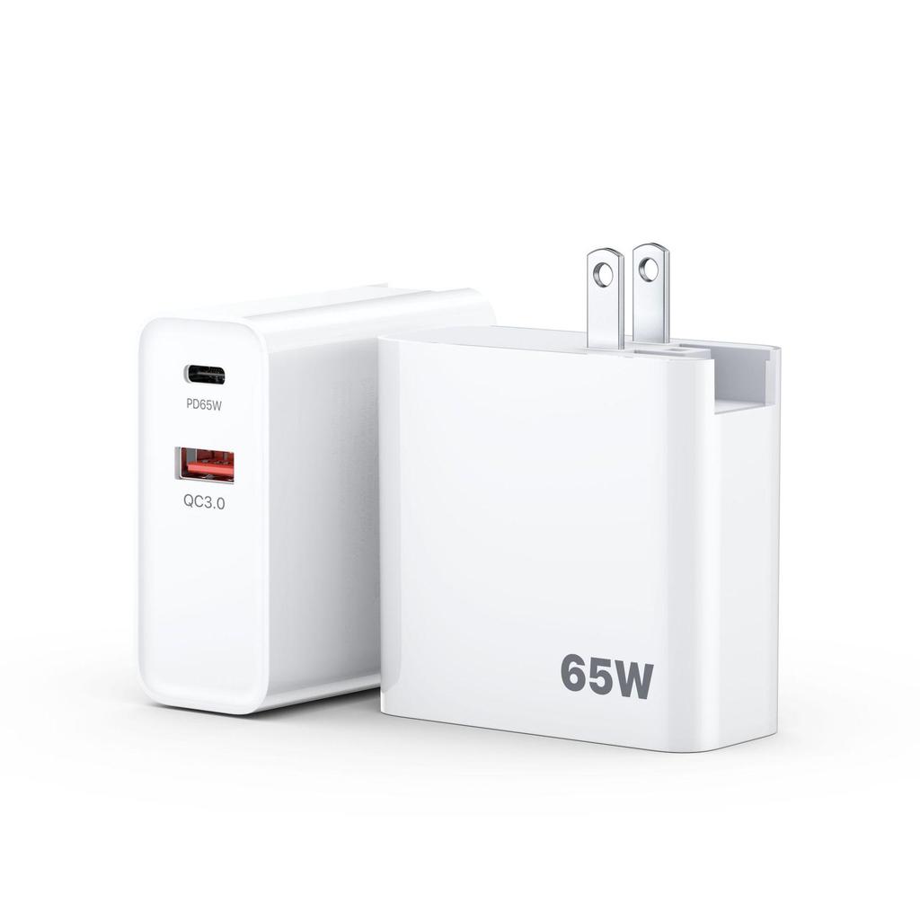 65W GaN PD Fast Charger: USB-C Travel Plug for Phones & Laptops (EU Standard)