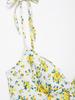 Summer 2025 Women's Slim Fit Poplin Print Spaghetti Strap Dress
