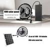 Double Blade Solars Exhaust Fan For Chicken Coops Dog Kennels Waterproofed Motor Foldable Without Battery Required