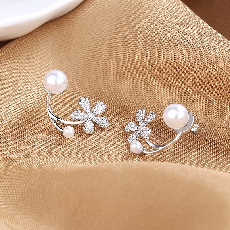 

Temperament Earrings Women S Unique Light Luxury High-End Stud Earrings Exquisite Double Wear Daily Earrings 925 silver срібний