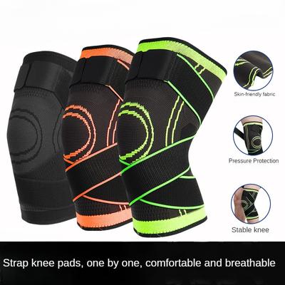 Sports Knee Pads Knitted Straps Pressurized Breathable Skin-friendly Nylon Professional Protective Gear Mountaineering Basketball Running