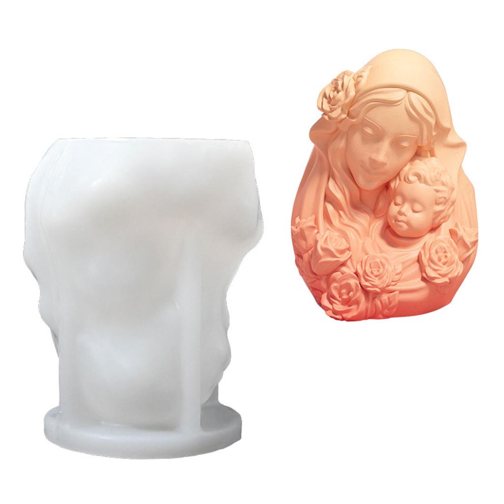 Figurka Matki i Dziecka Formy Silikonowe do Świec Mydła Czekolady Cukierków Dekoracja Ciasta Fondant Gipsowe Formy Silikonowe