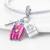 Pan Family Design Copper Silver Plated Airplane Luggage Butterfly Bag Beads Suitable For Pan Family Bracelet Diy