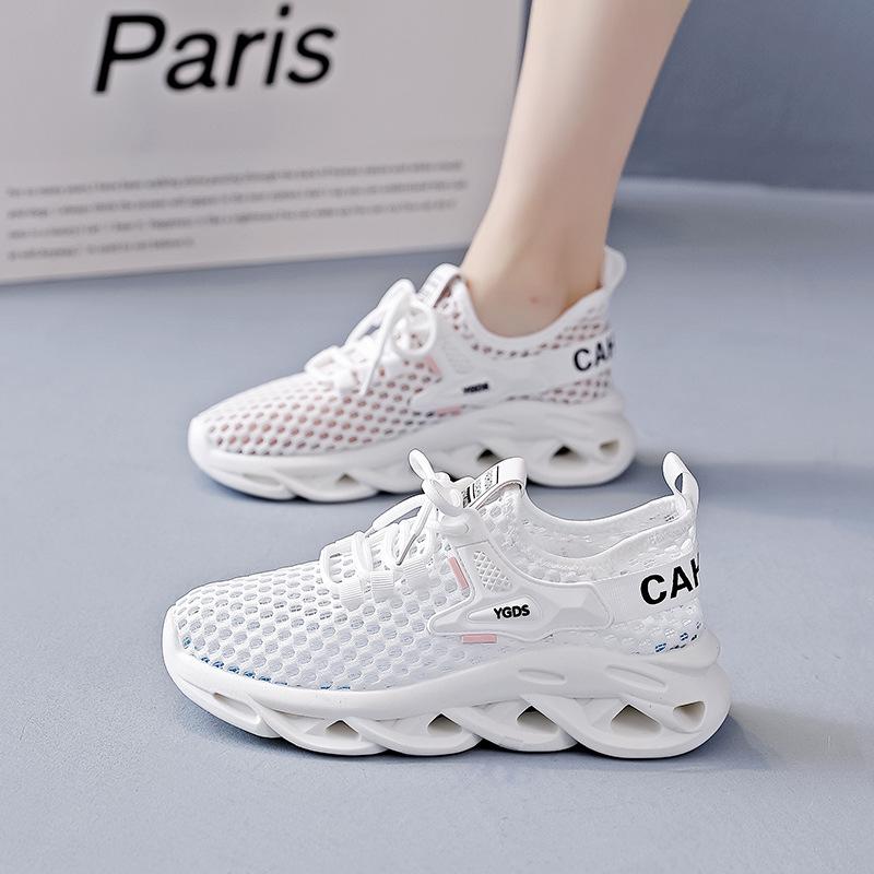 Flying Woven Shoes Women's Spring and Summer Non-slip Sports Shoes Women's Casual Soft-soled Mesh Thin Shoes Mother Walking Single Shoes DY901