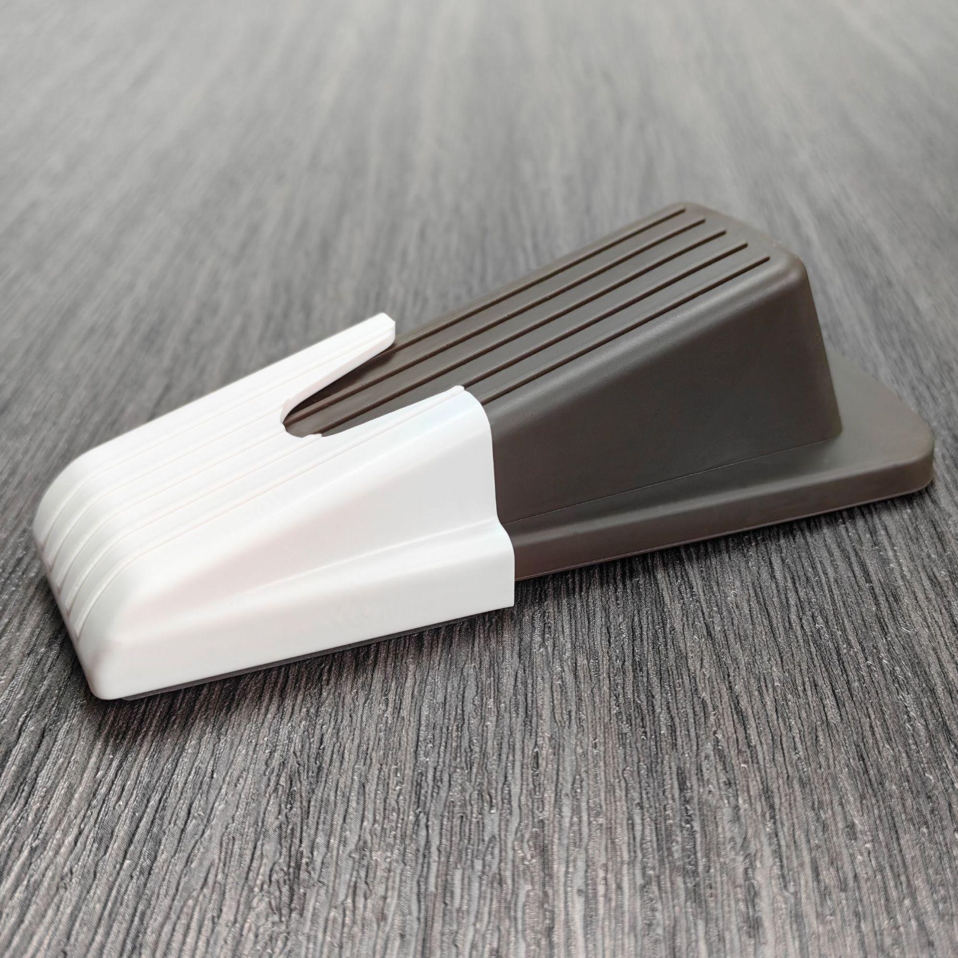 

Silicone Safety Door Stopper with Metal Alloy Rubber Door Stop Wedge Works Quite Hold Heavy Doors Firmly by Non-Skid Base Grip