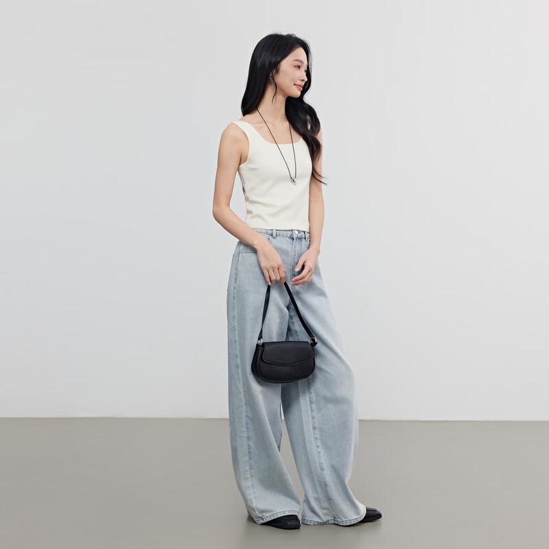 Elva' Island Women's Loose Wide-Leg Denim Jeans