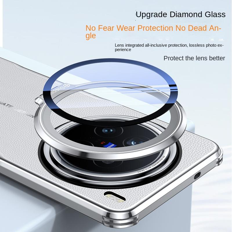 Per Custodia VIVO X200 Pro Lusso PU Pelle Con Supporto Antiurto Protezione Lenti Cover Posteriore Custodia per Telefono Per VIVO X200Pro Mini Guscio
