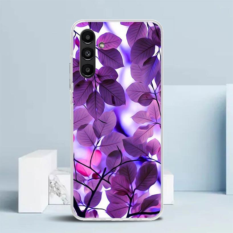 Purple Lavender Flowers Phone Case For Samsung Galaxy A17 A37 A57 A16 A15 A14 A13 A56 A55 A54 A53 A36 A35 A34 A33 A26 A25 A24 A2