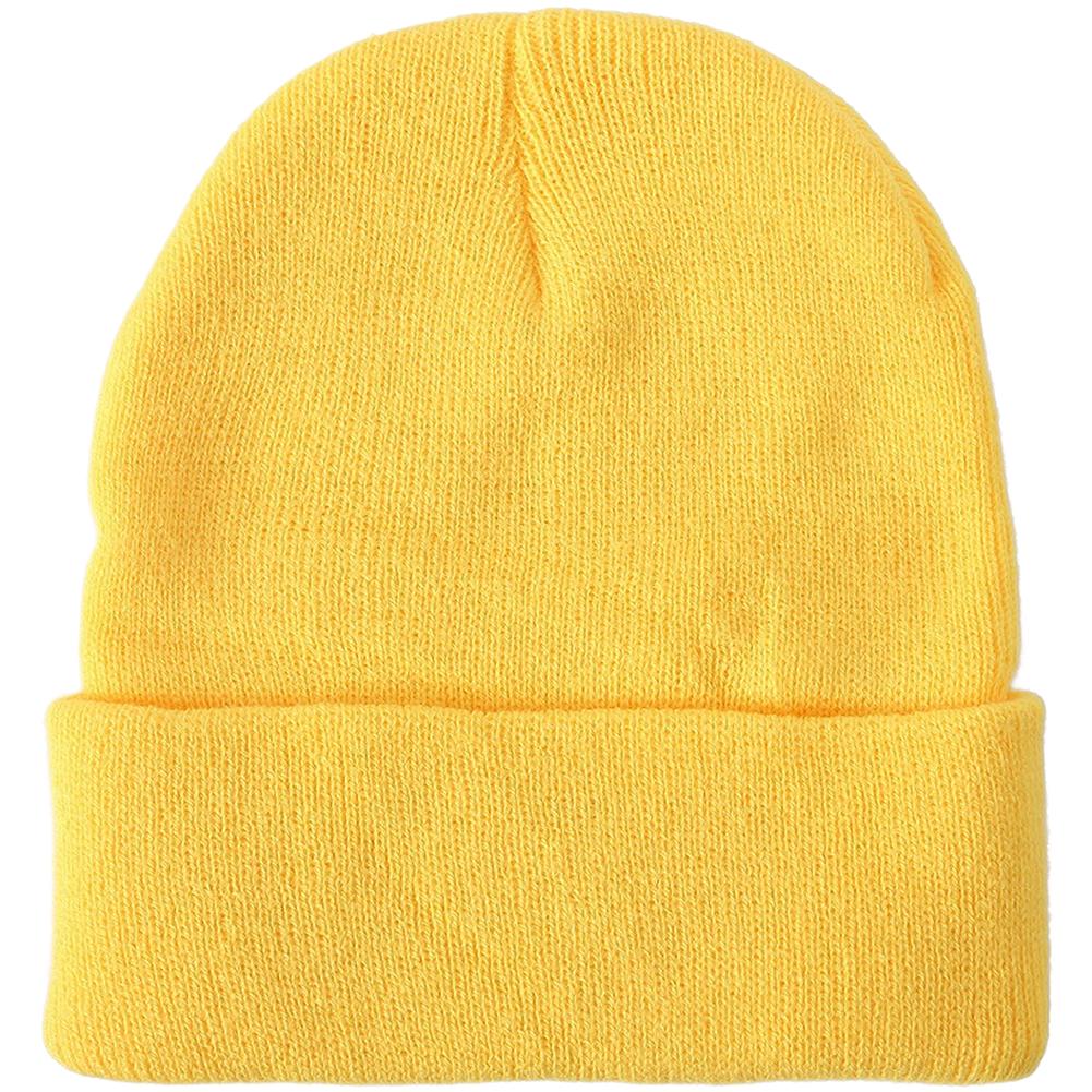 Breathable Fabric Fluorescent Colors Knitted Beanie Winter Dome Hat