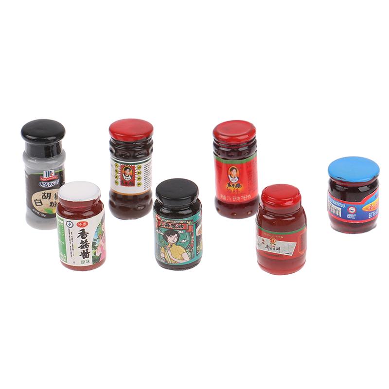 5Pcs Dollhouse Miniature Condiment Model Mini Kitchen Decoration Accessories