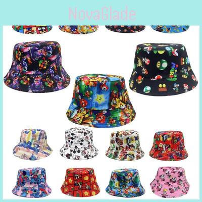 Super Mario Anime Game Mario Print Fisherman Hat Unisex Sunshade Bucket Hat