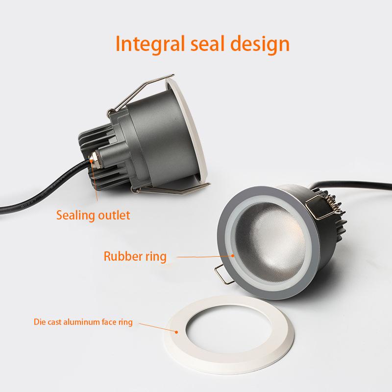 Okrągłe reflektory LED IP65 Wodoodporne COB Aluminiowa lampa sufitowa Foco Light do kuchni, prysznica, łazienki, oświetlenia wewnętrznego i zewnętrznego