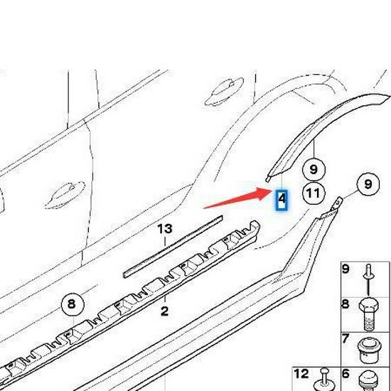 BMW X3 E83 Wheel Arches - Part Numbers 51713330867/51713330868