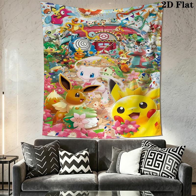Eevee Its Evolutions Tapestry Fashion Print Background Cloth Background Cloth Wall Covering Decoration Soft