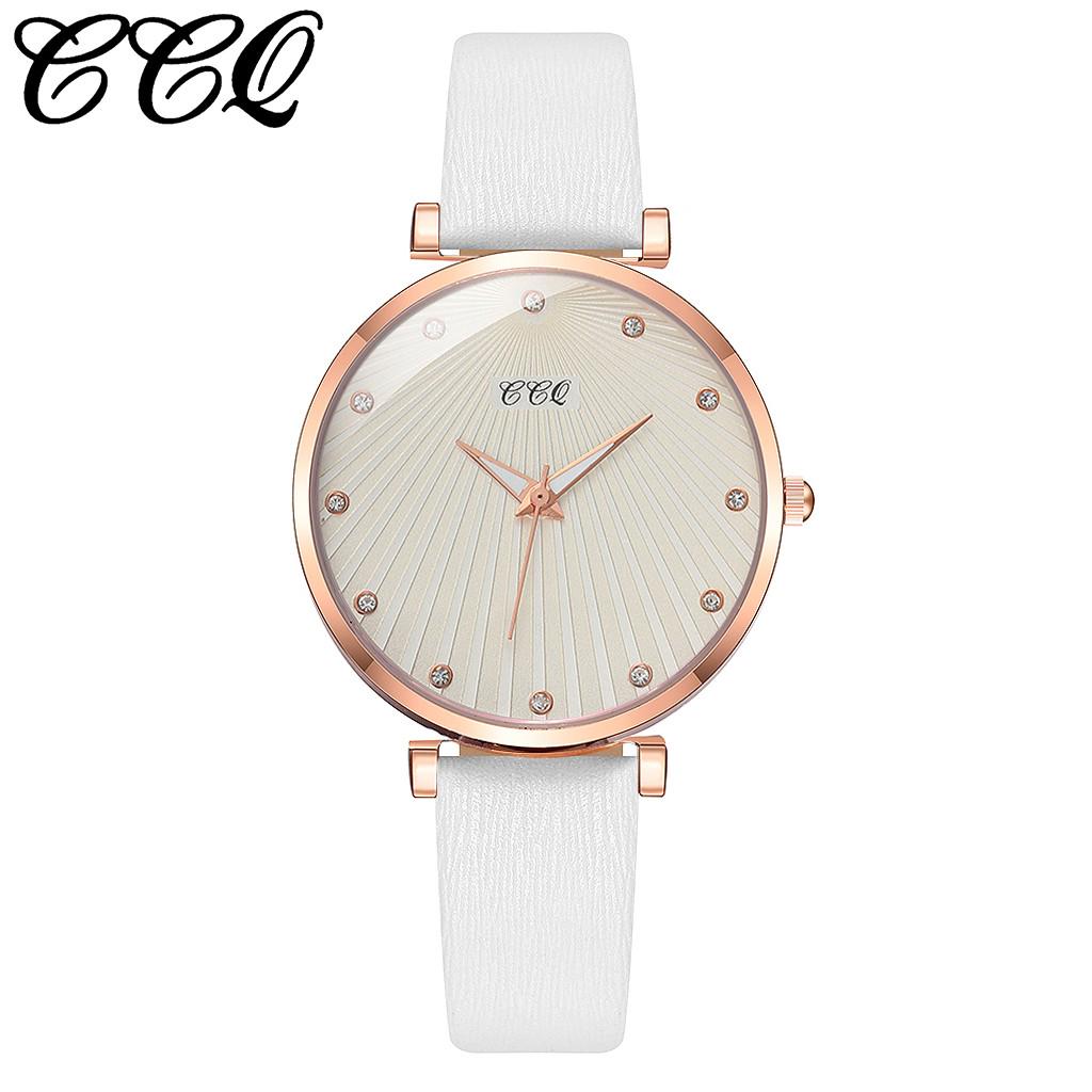

Sleek Minimalist Calendar Leather Mesh Belt Woman Quartz Watch New One Size белый