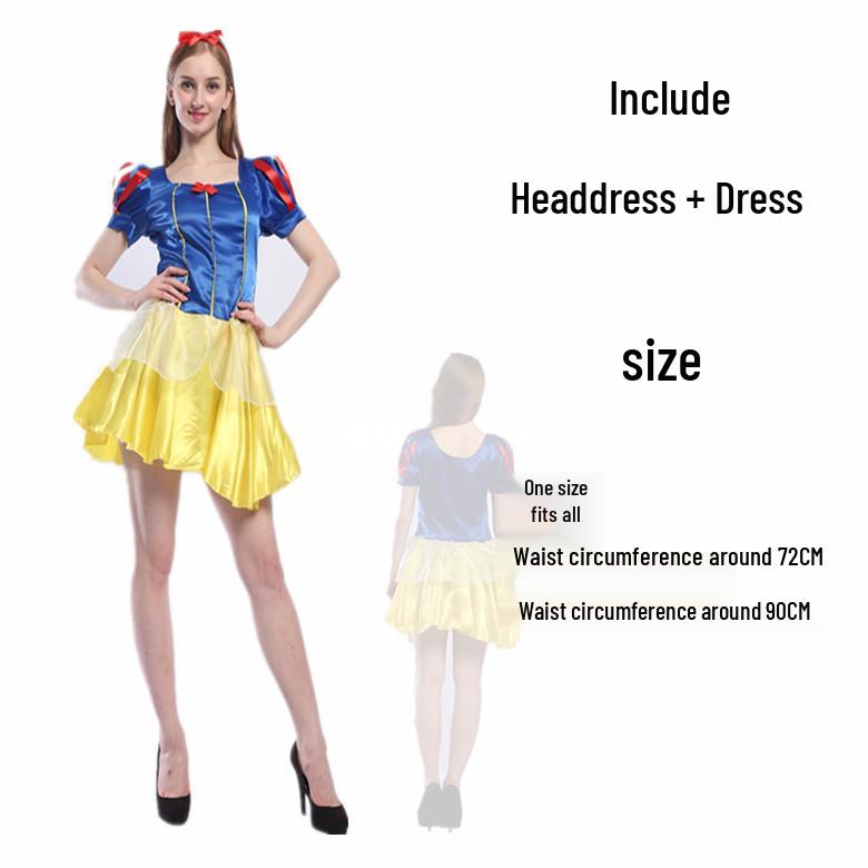 Сказочный Костюм Белоснежки для Взрослых на Хэллоуин One Size