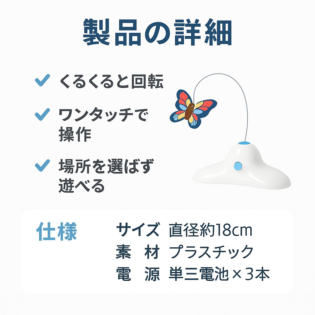 Modern neco Electric for Solitary Play and Stress Interactive Battery and Quiet for Cats Toy, Auto-Rotating Butterfly, Relief, Toy, Operated, Compact,