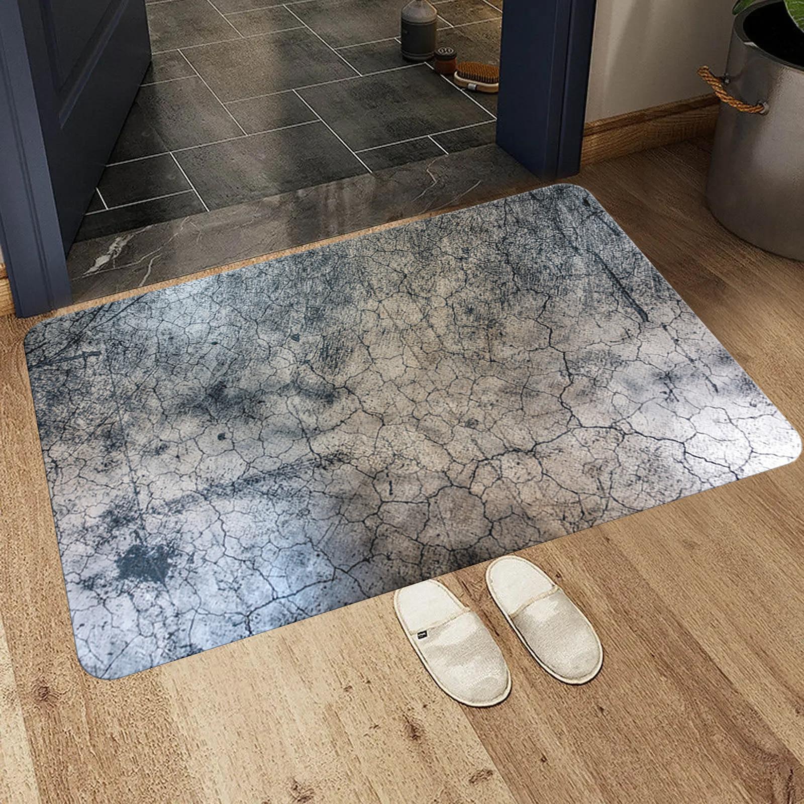 

Textured plank brick printed non-slip multifunctional rug Living room rug Entrance floor mat Insole Home kitchen Corridor décor 40cmx60cm