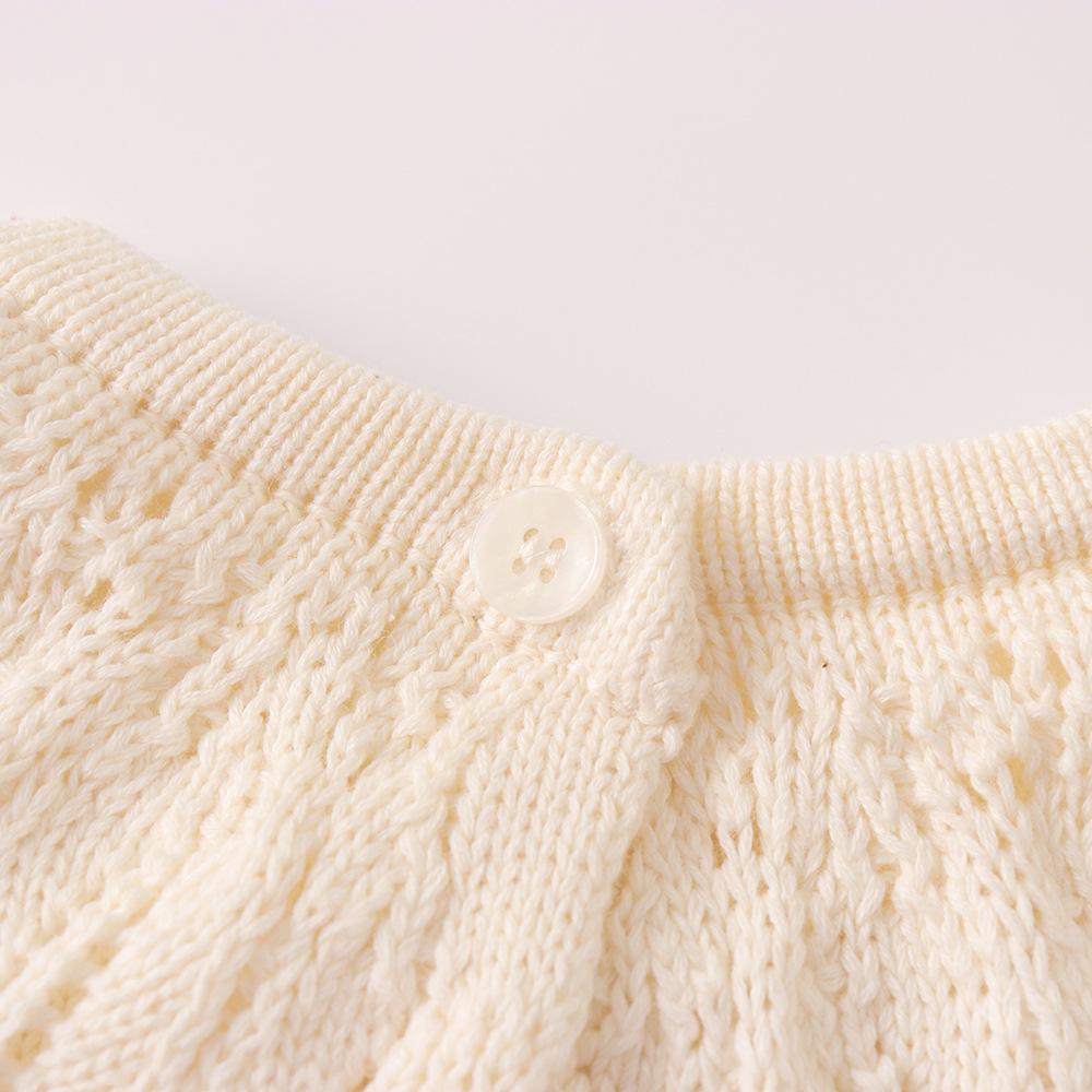 2025 Autumn Baby Girl Princess Romper: Embroidered Knit Sweater & Cotton Dress Jumpsuit for 100 Days to 1 Year Old