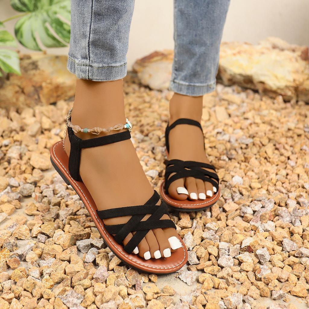 Large-sized Sandals Flat Shoes Sandals Beach Shoes Women's Shoes